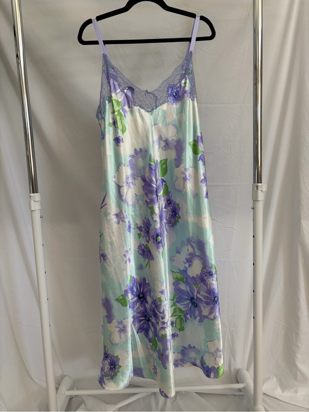 Jones New York Lavender & Mint Floral Slip Dress